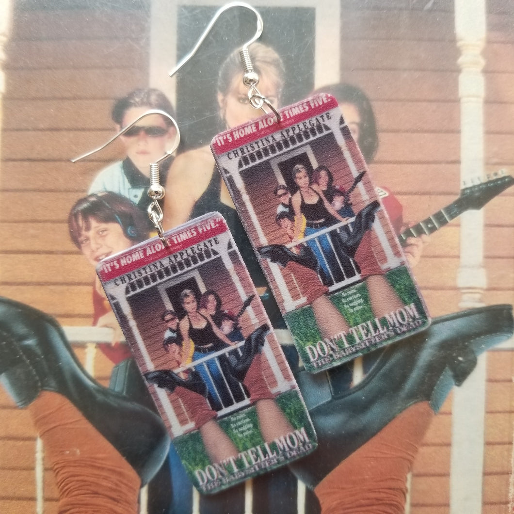 Don't Tell Mom VHS Earrings