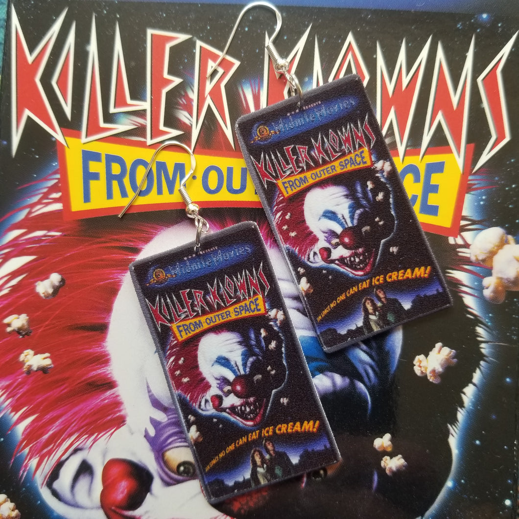 Killer Clowns VHS Earrings