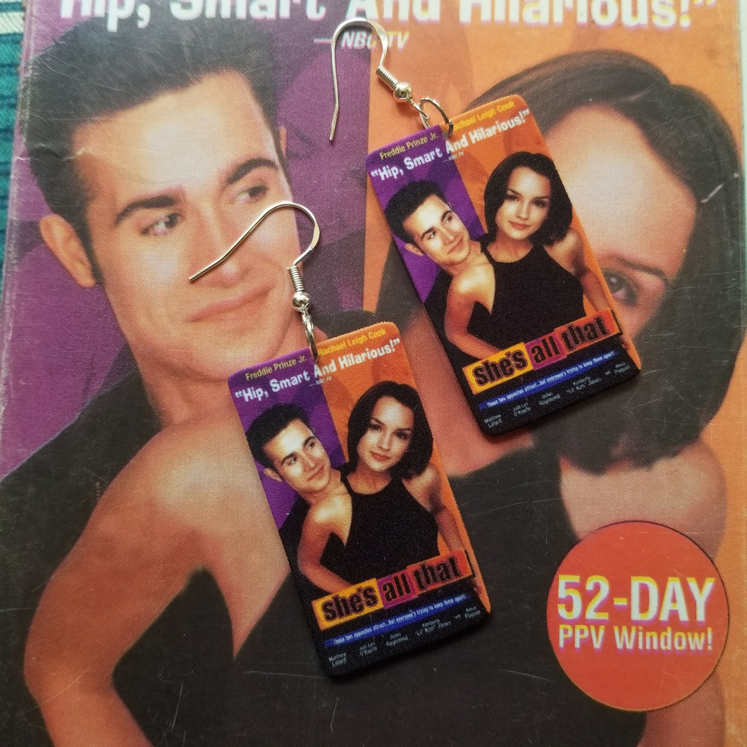 She's All That VHS Earrings