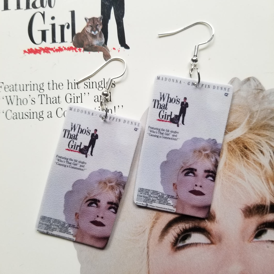 Who's That Girl VHS Earrings