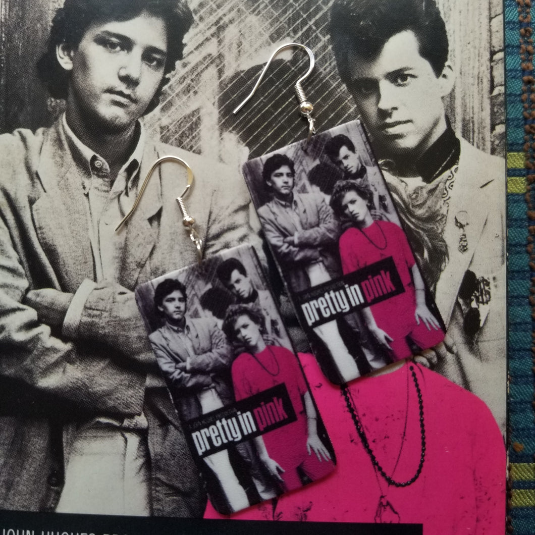 Pretty In Pink VHS Earrings