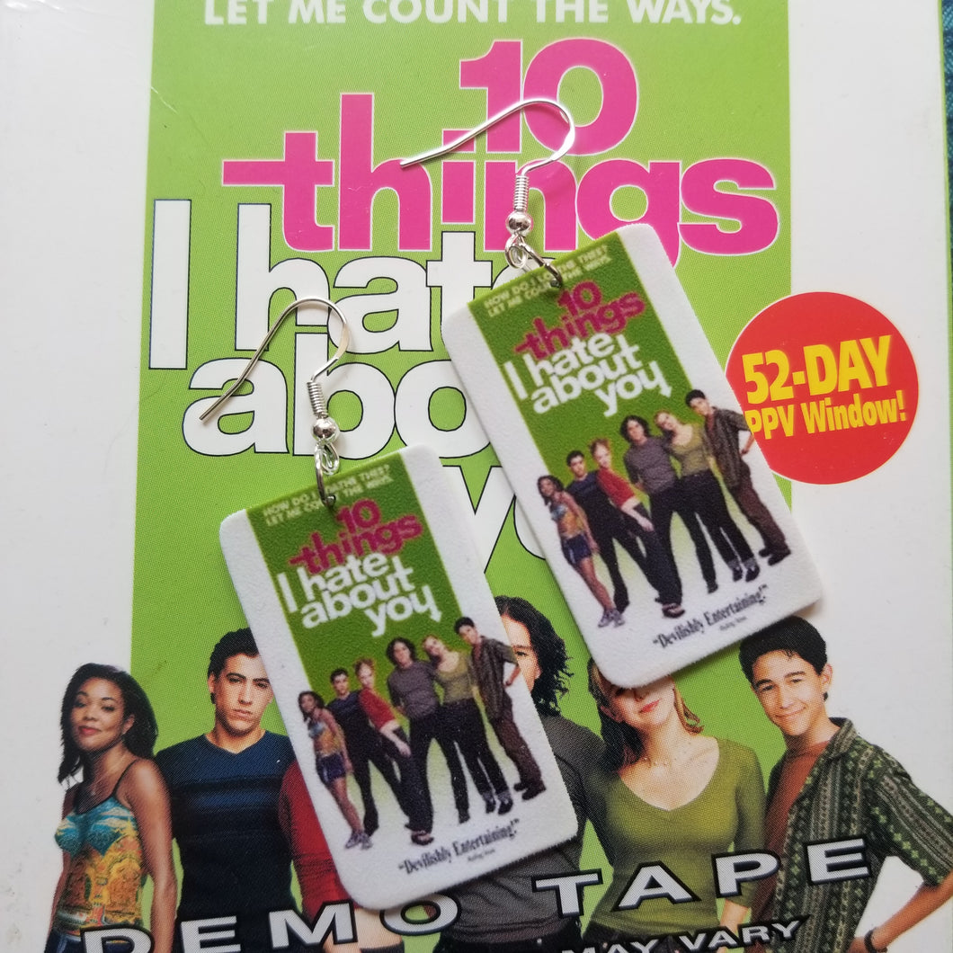 10 Things I Hate About You VHS Earrings