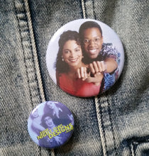 Dwayne and Whitley pin back button