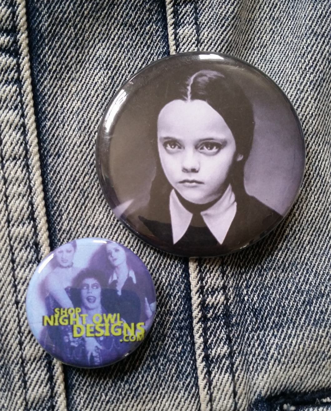 Wednesday Pin Back Button