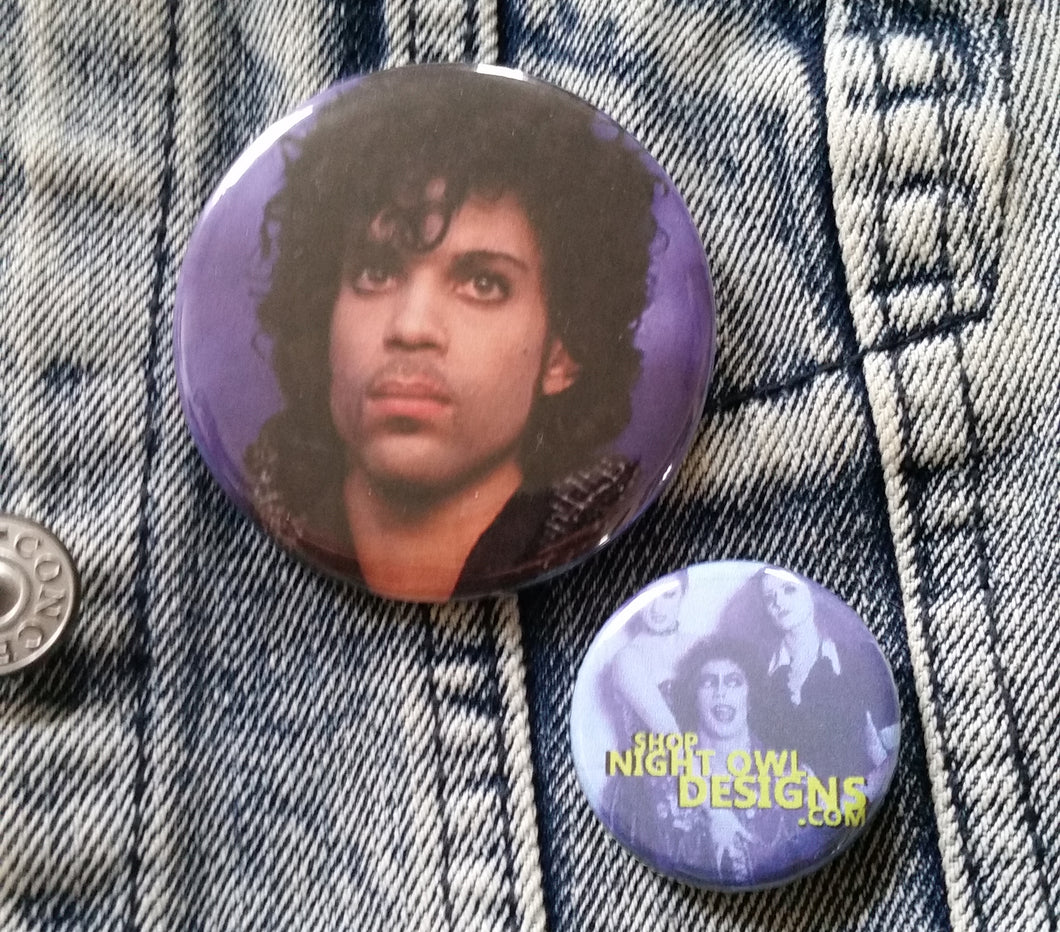 Purple One Pin Back Button