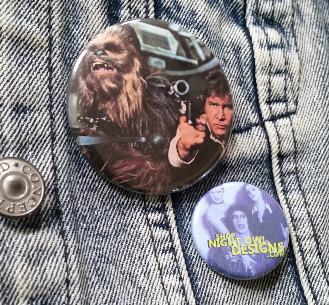 Galaxy Fighters pin back button