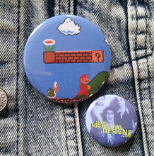 Mario pin back button