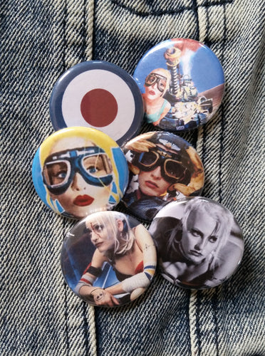 Tank Grl Pin Back Buttons