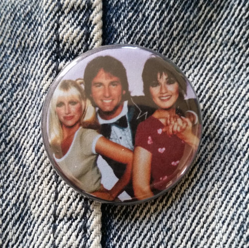 Come and Knock Pin Back Button