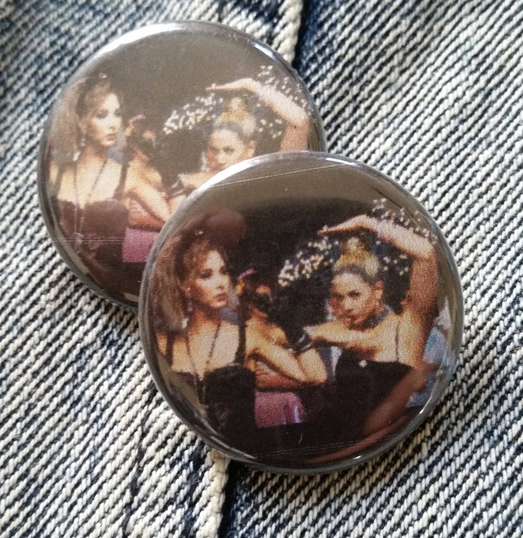 Romy and Michelle Pin Back Button