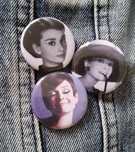 Audrey pin back button