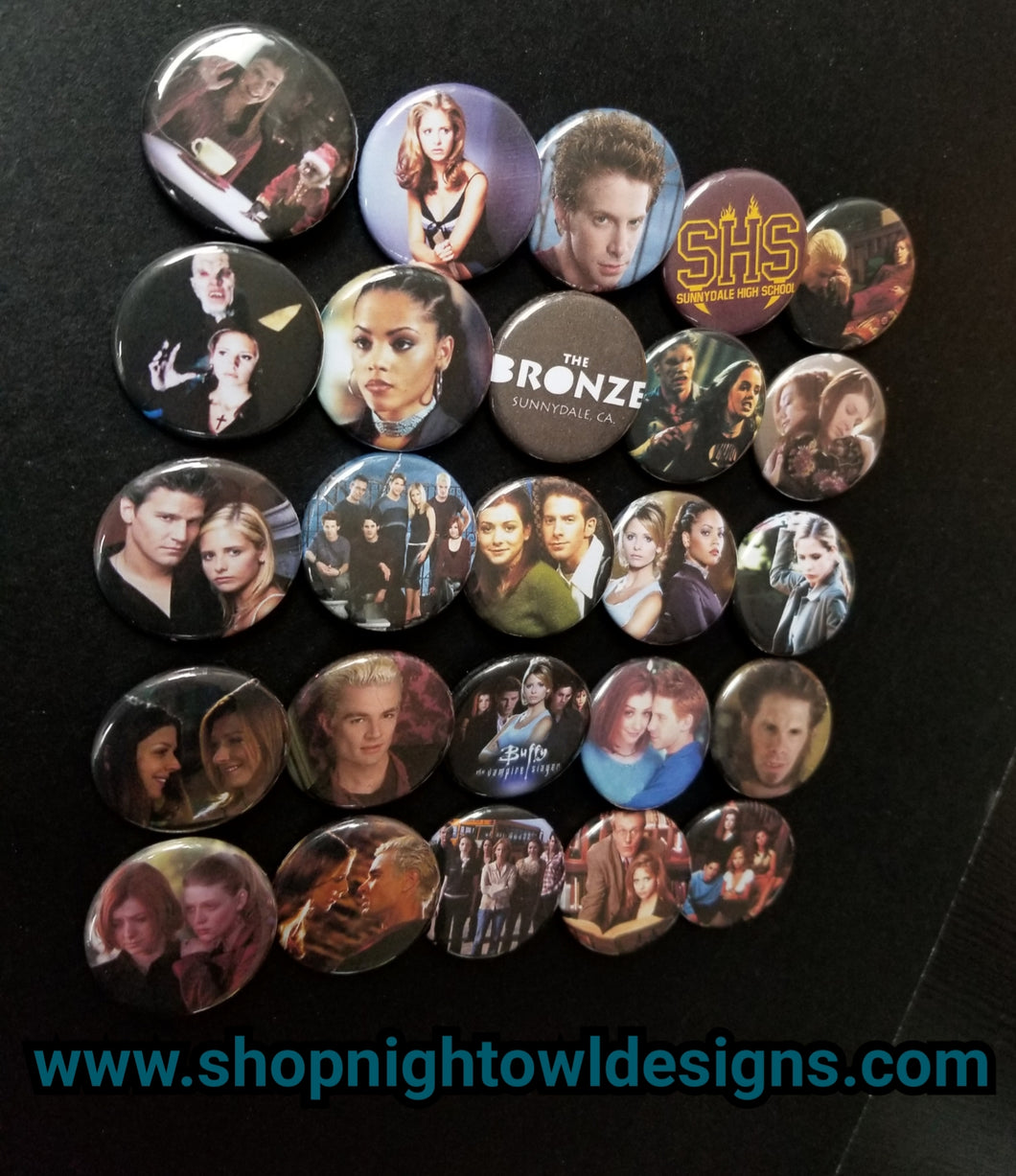 Slayer Pin Back Buttons