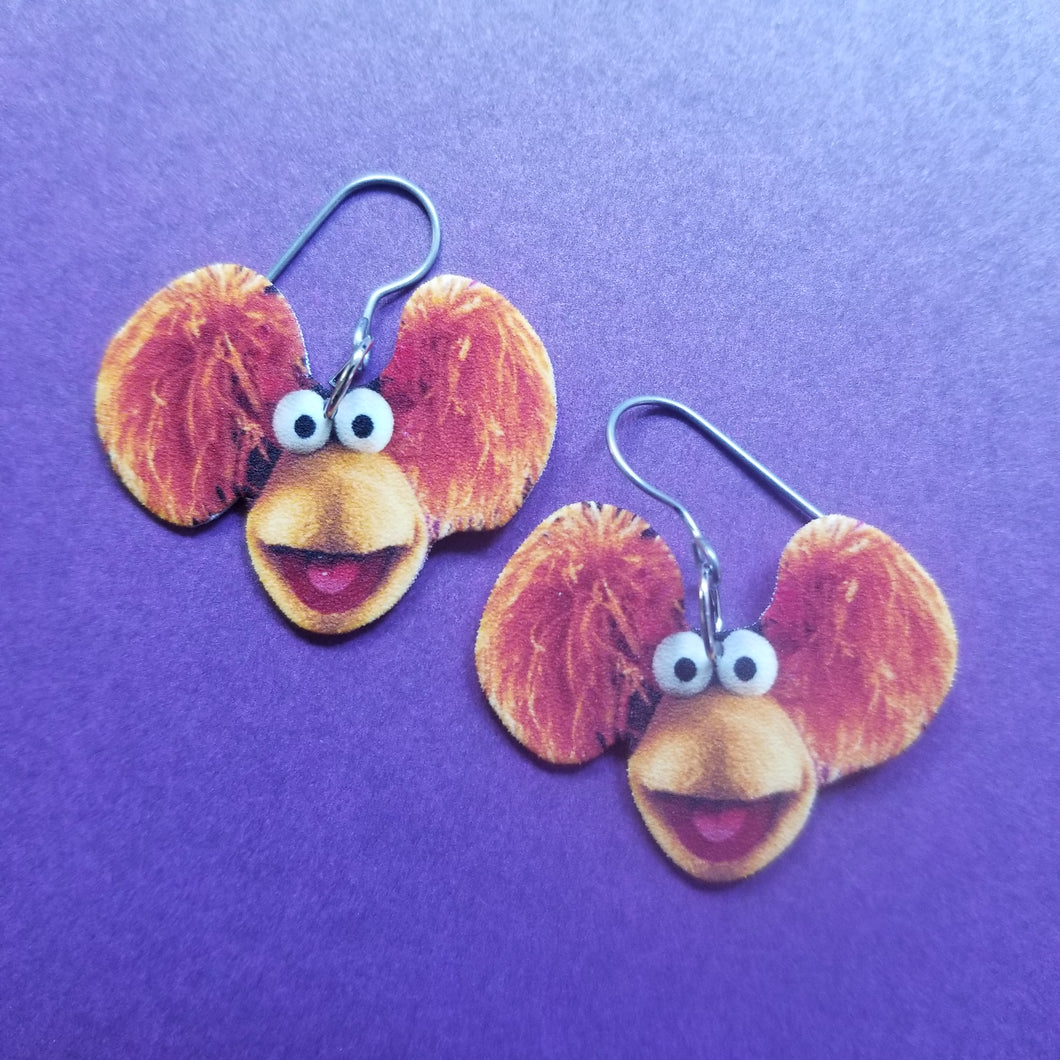 Red Fraggle earrings