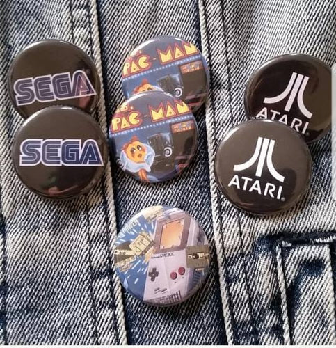Video Game Pin Back Buttons