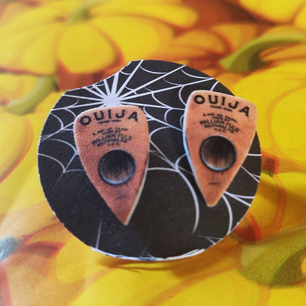 Ouija Board Planchette Post Earrings