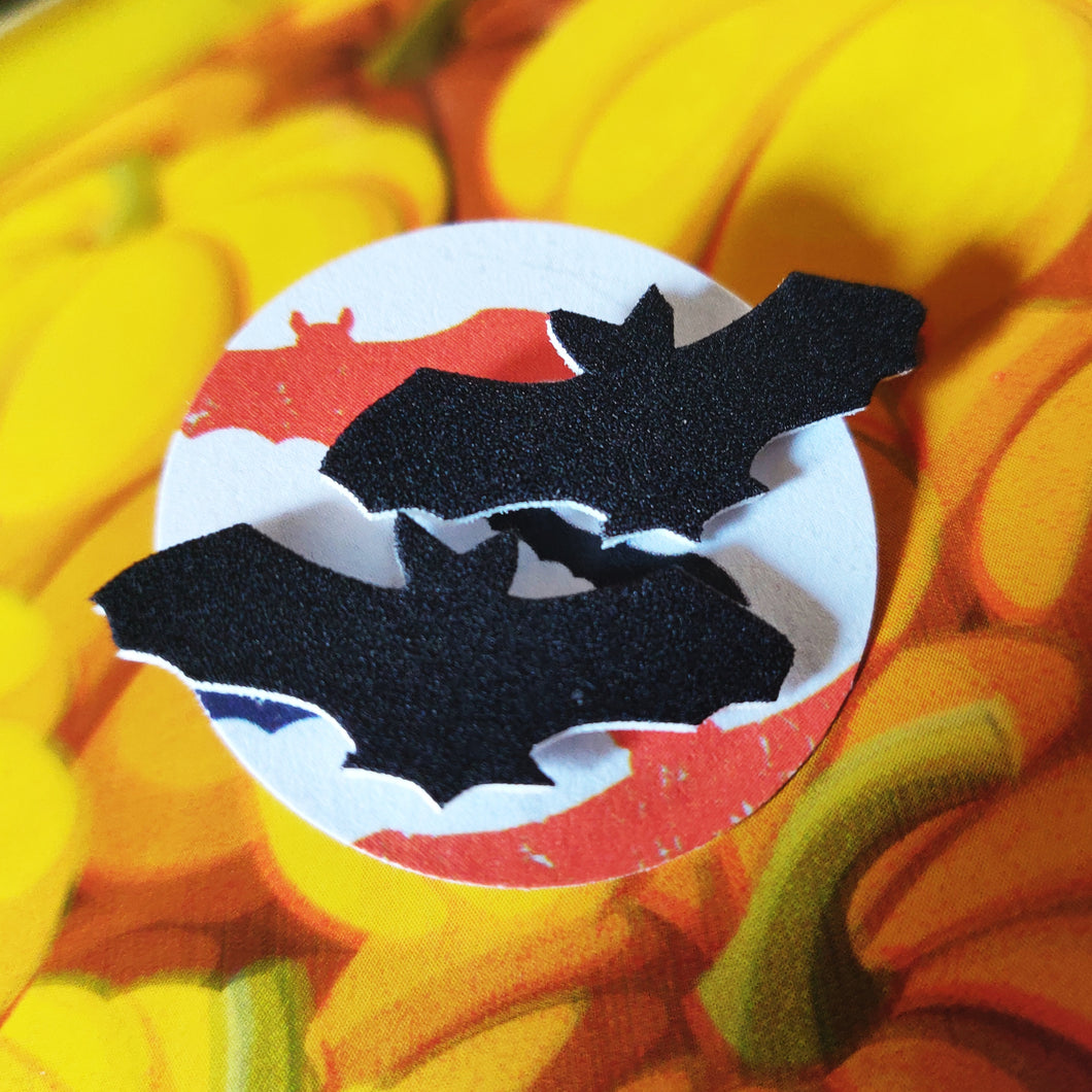 Black Bats Post Earrings