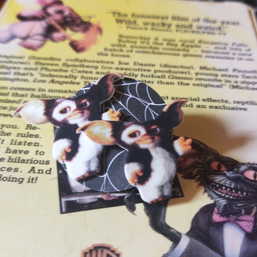 Don't Feed Them After Midnight Post Earrings