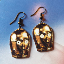 Golden Droid Earrings