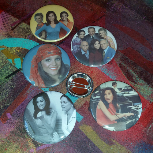 Mary and Rhoda pin back button