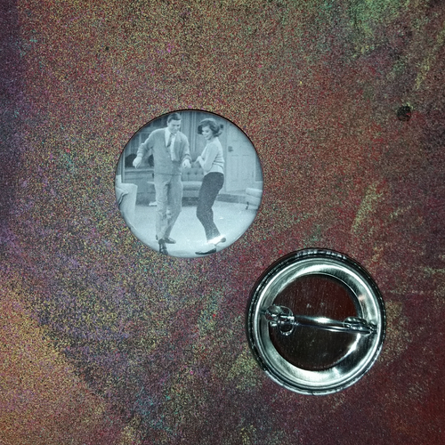 Rob and Laura Pin Back Button