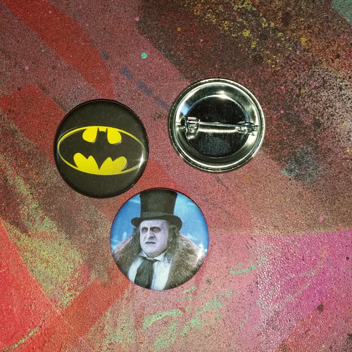 Oswald and Bruce pin back button