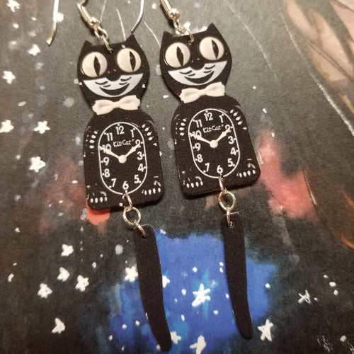 Cat Clock earrings