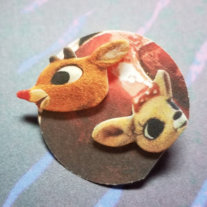 Rudolph and Clarice Post Earrings