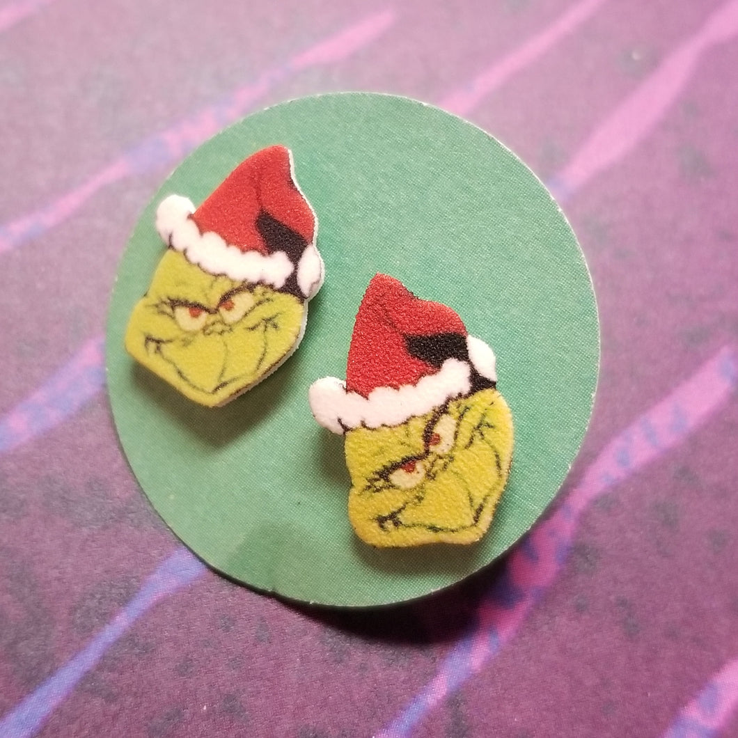 You're A Mean One Post Earrings