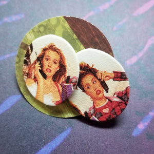 Cher and Tai Disc Post Earrings